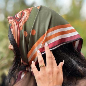 SILK SCARF, Armenian Ornament, Women's Scarf